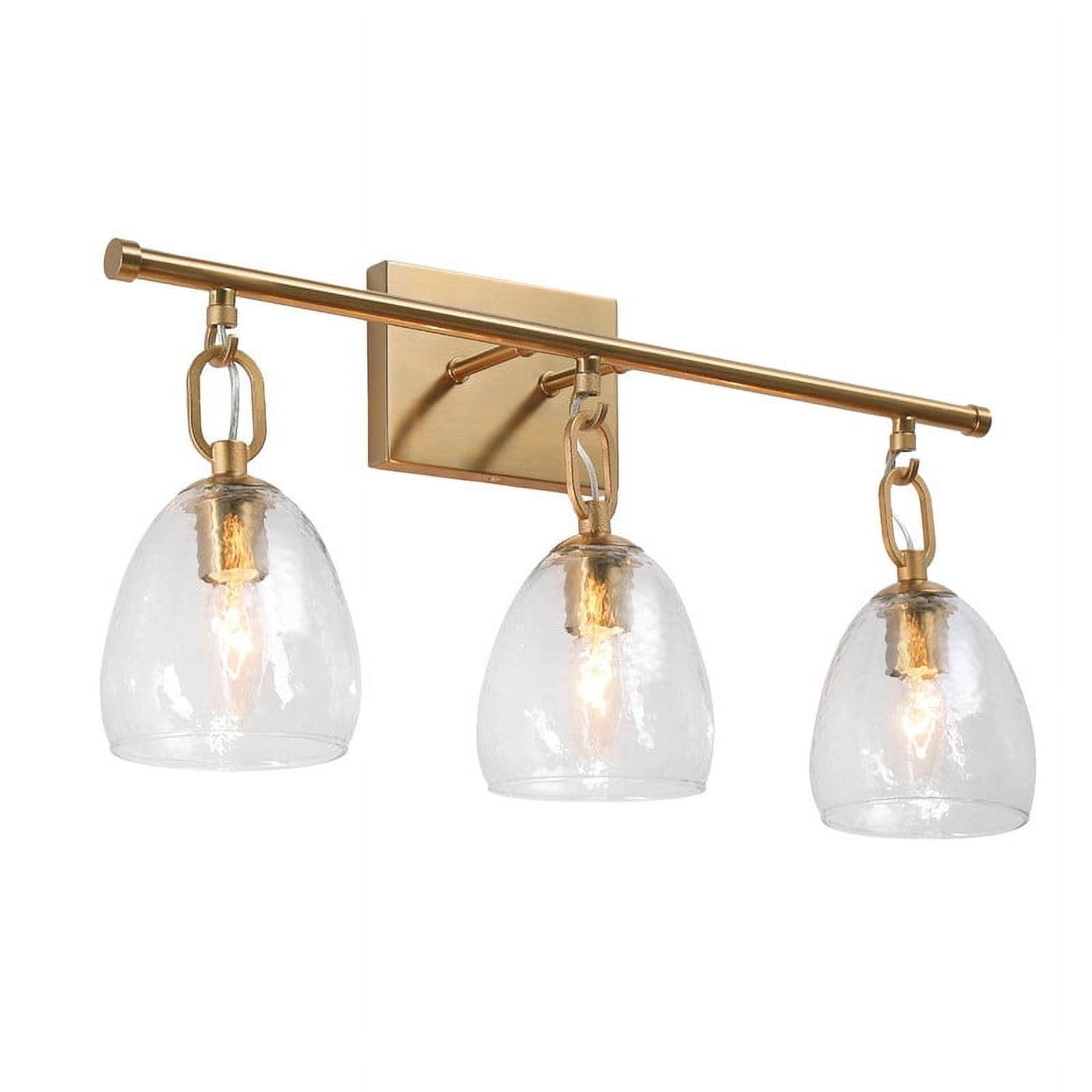 LNC Blobfish 21.7-in 3-Light Polished Gold LED Modern/Contemporary Vanity Light