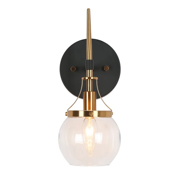 LNC Capensis 4.7-in W 1-Light Matte Black Modern/Contemporary LED Wall Sconce