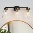 thumbnail image 1 of LNC Deferoiry 21.7-in 3-Light Matte Black LED Modern/Contemporary Vanity Light, 1 of 5