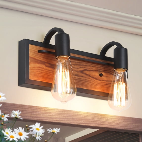 LNC Farmhouse Wall Sconce,2-Light Bathroom Vanity Light