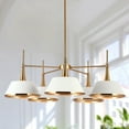 thumbnail image 1 of LNC Idaikos 5-Light Polished Gold Modern/Contemporary Led Chandelier, 1 of 15