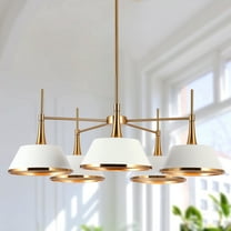 LNC Idaikos 5-Light Polished Gold Modern/Contemporary Led Chandelier