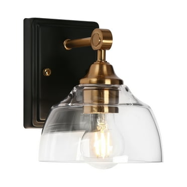 LNC Lainanger 6.3-in W 1-Light Polished Gold Modern/Contemporary LED Wall Sconce