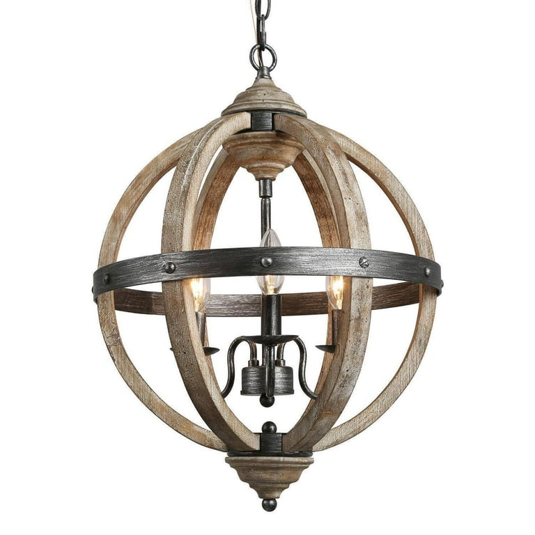 LNC Laius 5-Light Matte Black Farmhouse Chandelier LNC Laius 5-Light Matte Black Farmhouse Chandelier