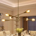 thumbnail image 1 of LNC Mid-century Modern Sputnik Gold Chandelier 6/8-Light Globe Swing Arms Adjustable Pendant for Dining room 6-Light 6 6-light D31"*H72.5" Painted, 1 of 5