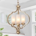 thumbnail image 1 of LNC Modern/Contemporary 3-Light Gold Chandelier with Glass Shade,LED Kitchen Island Light, 1 of 4