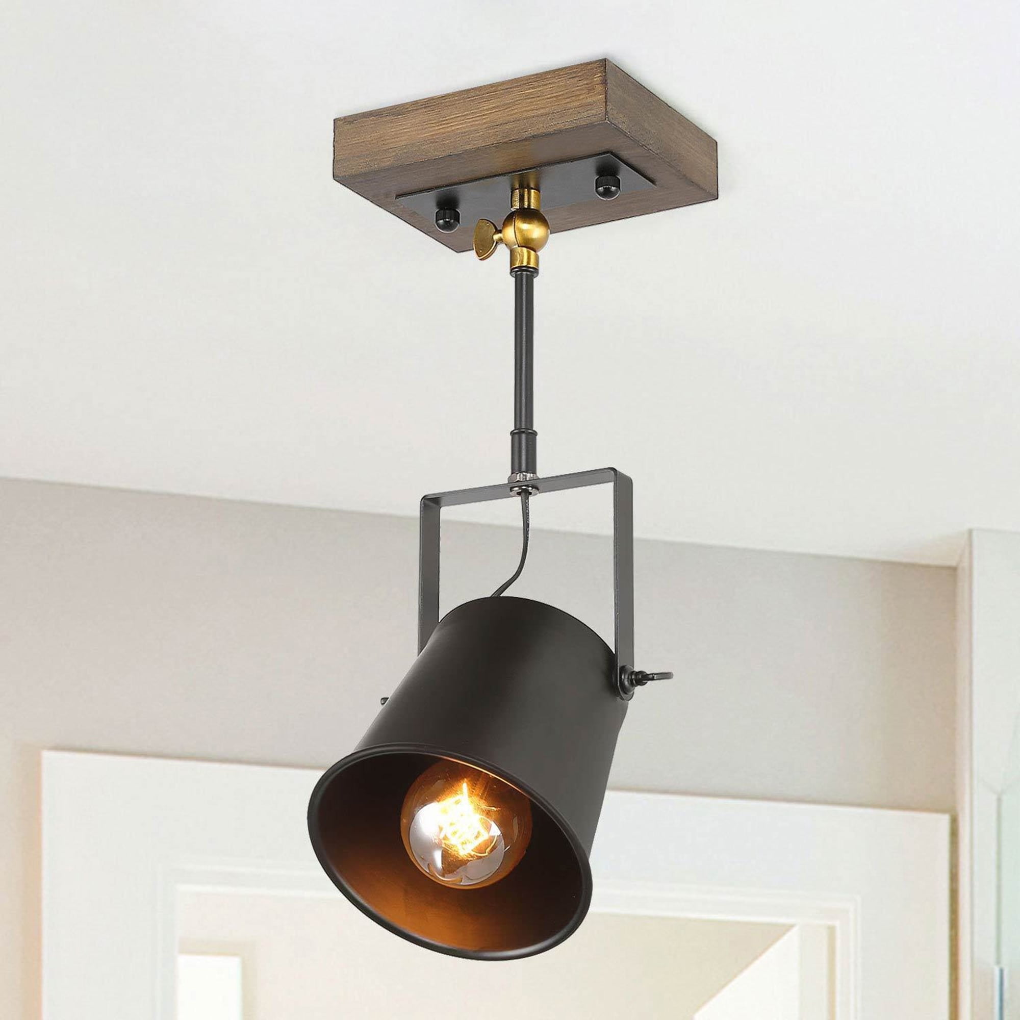 LNC Modern Farmhouse 1 Light Track Lighting Industrial Black