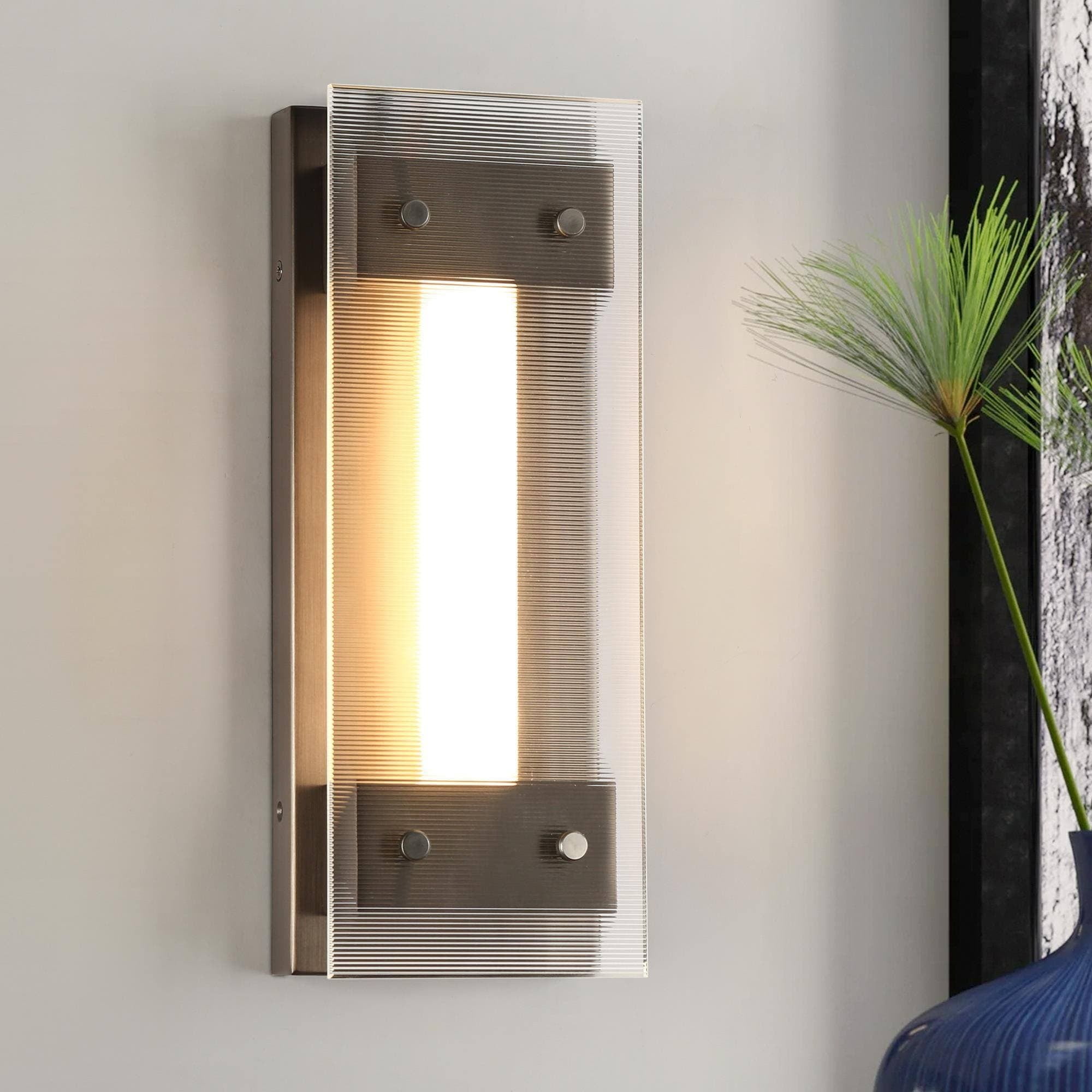 LNC Pontevedra 1-Lights 4.7" Modern Luxury Cylinder Integrated LED Wall Lights, Gunmetal Black