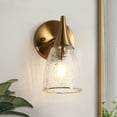 thumbnail image 1 of LNC Ruthebic 4.5-in W 1-Light Polished Gold Modern/Contemporary LED Wall Sconce, 1 of 14