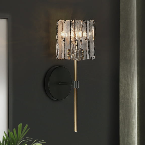 LNC Tucana 5.9-in W 1-Light Matte Black Modern/Contemporary LED Wall Sconce