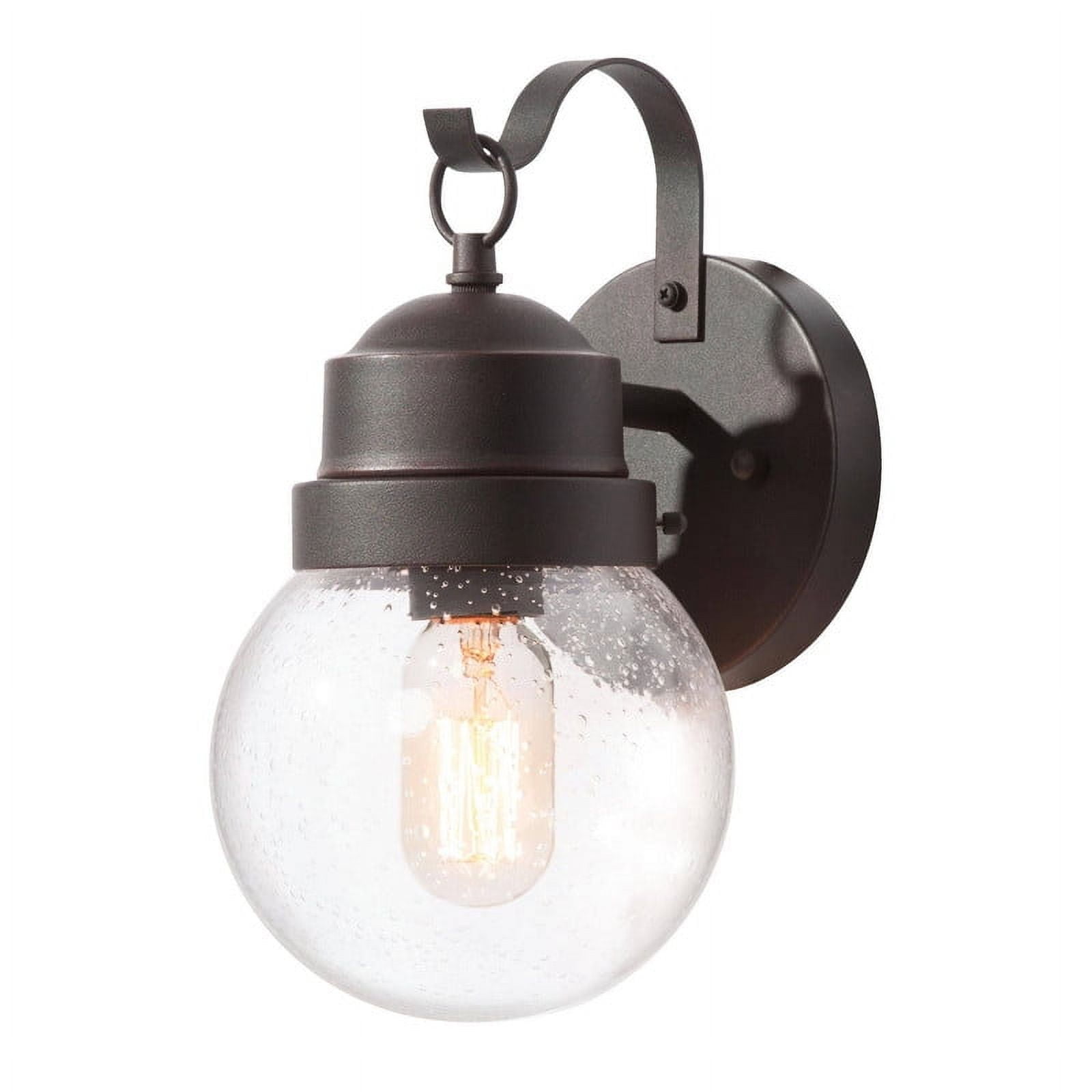 LNC Rust Outdoor Wall Sconce withseeded Glass Globe, 11" Vintage Exterior Light for Wet Areas