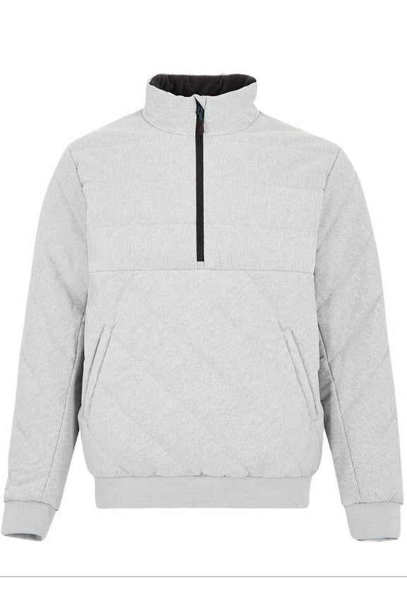 Men's Marl Winter Puffa Long Sleeve Jacket, Grey, Medium