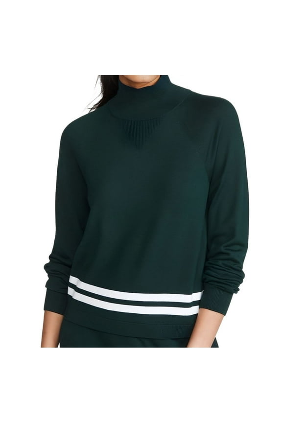 Women's Arctic Knit Merinoo Wool Long Sleeve Top, Green, S-M