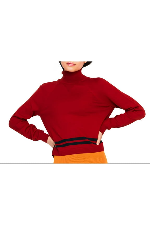 Women's Arctic Knit Merinoo Wool Long Sleeve Top, Red, XS-S