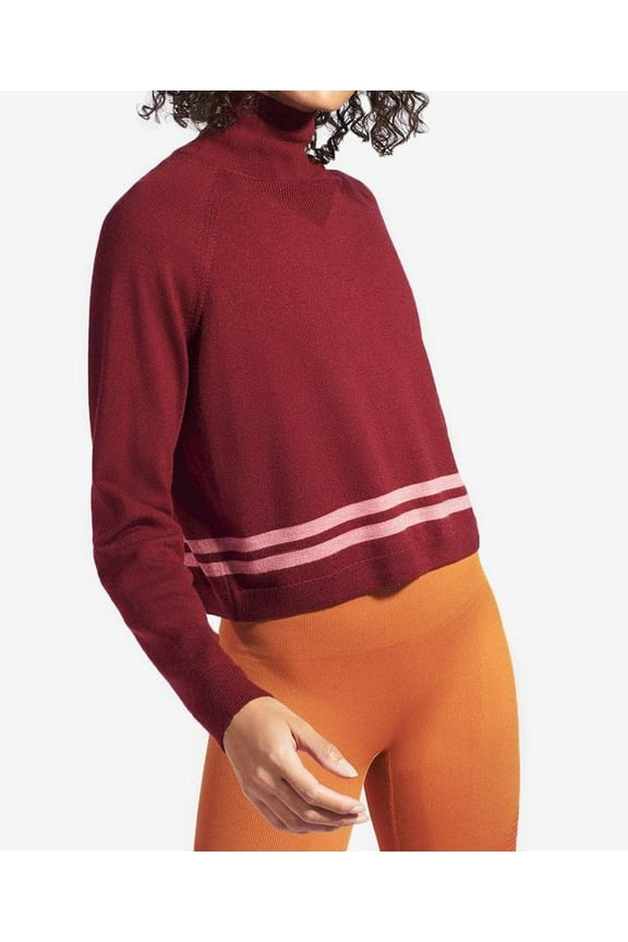 Women's Knit Merino Wool Arctic Top, Red, XS-S