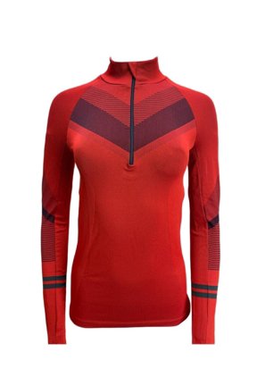 Women's Long Sleeve Beyond Base Jacket, Red, XS-S