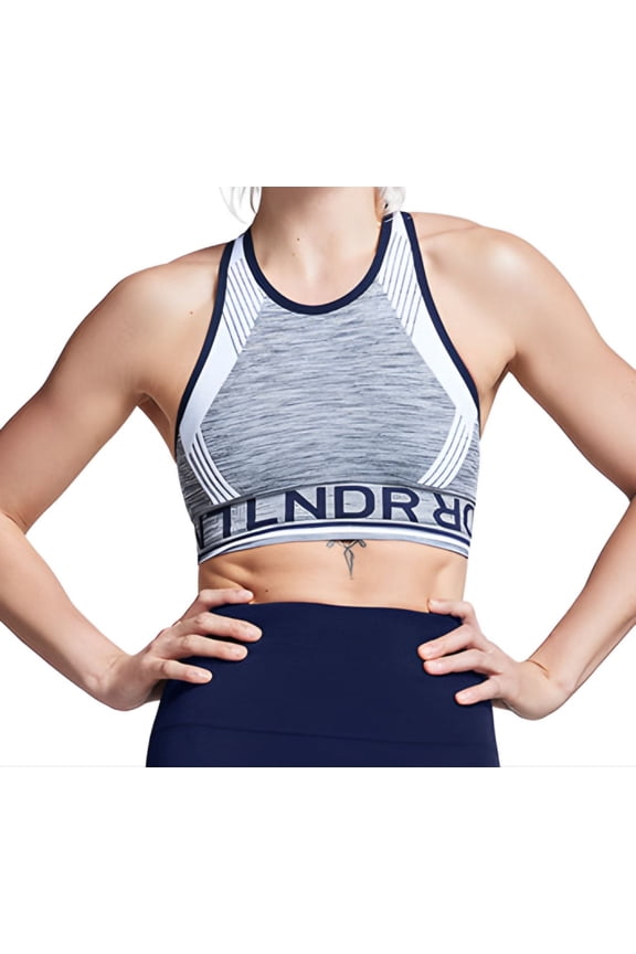 Women's Marl Aero Classic Sports Bra, Grey, S-M
