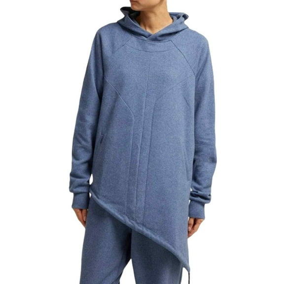 LNDR Women's Marl Asymmetrical Dupla Hoodie, Blue, Small