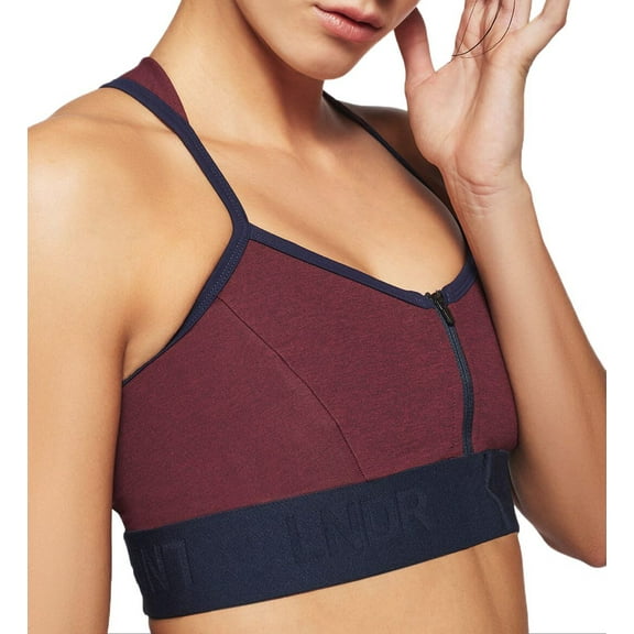 LNDR Women's Marl Scuba Zip Bra, Red, Small