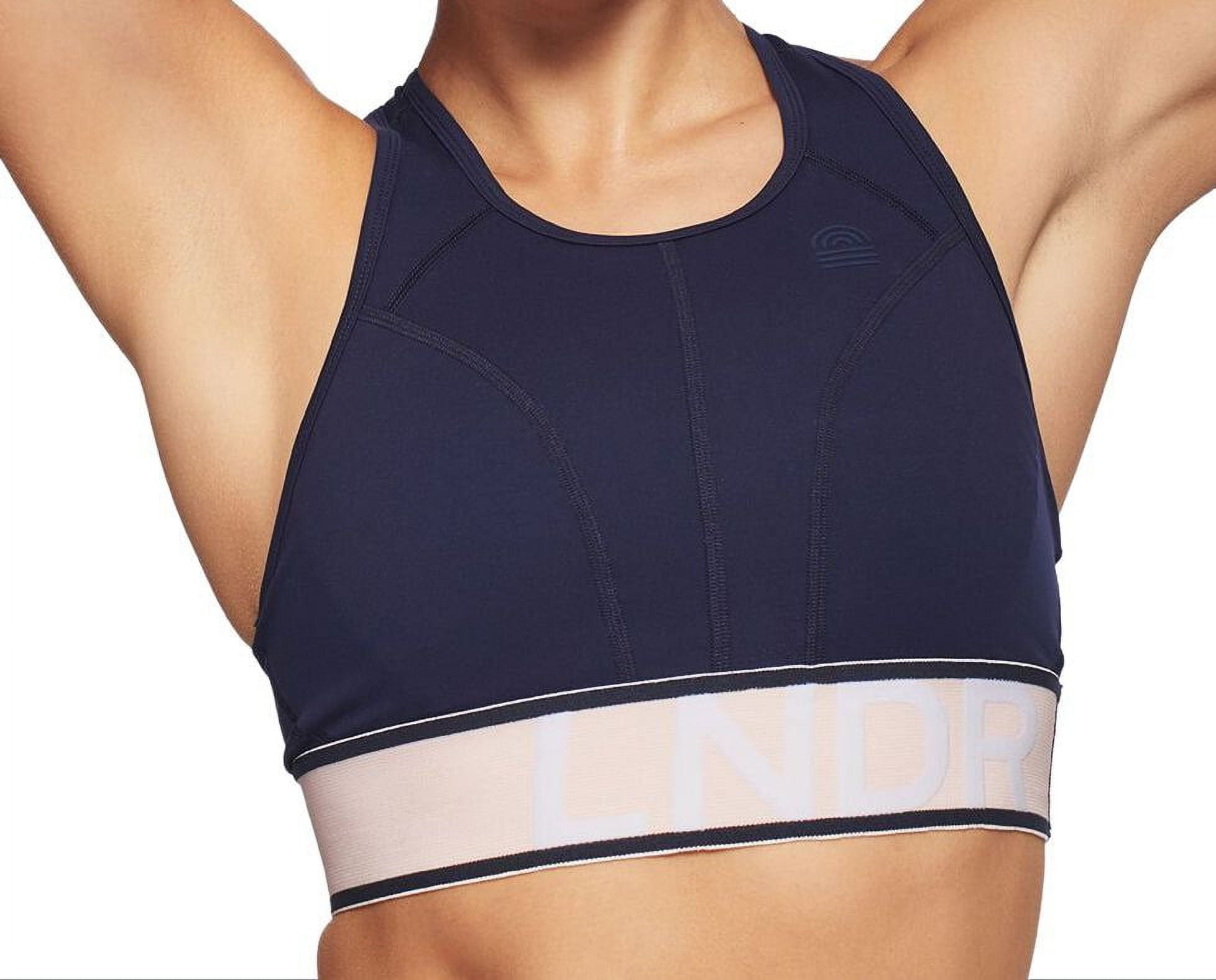 LNDR Women's Marvel Medium Support Sports Bra, Blue, Medium 