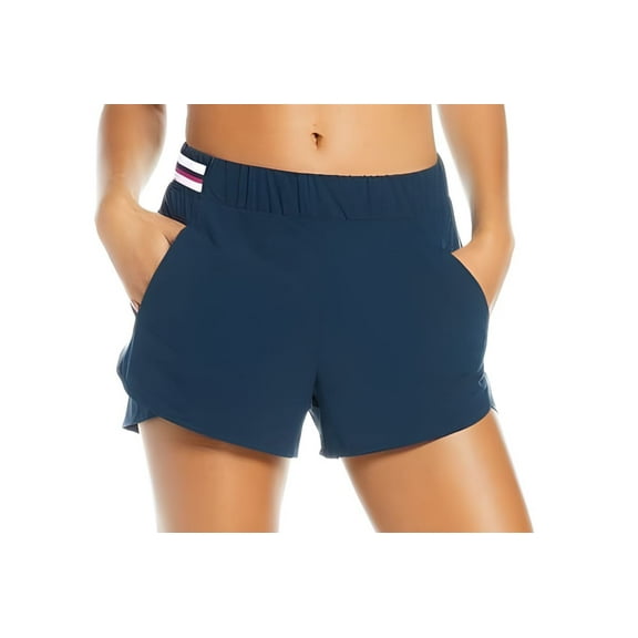 LNDR Women's Poseidon Mid Rise Beam Short, Blue, Small