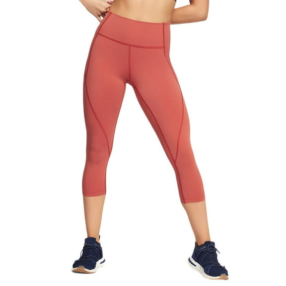 LNDR Women's Rust Marl Summer Ultra Form 5/8 Leggings, Red, Medium