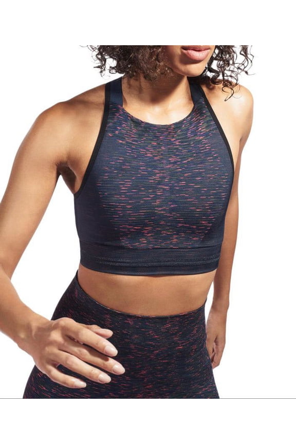 Women's Sd Fluro Techtonic High Neck Sports Bra, Blue, XS-S