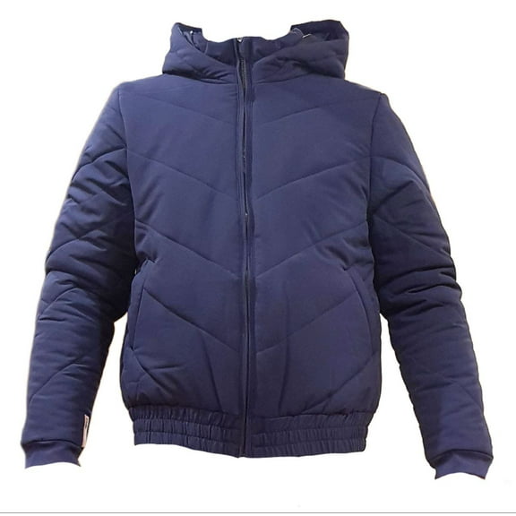 LNDR Women's Snow Vis Long Sleeve Hooded Puffer Jacket, Blue, Large