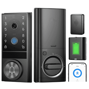 LNDU Zinc Alloy Keyless Entry Door Lock App Control Fingerprint Scan Smart Door Lock