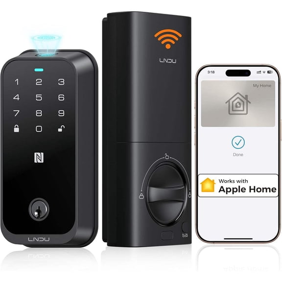 LNDU Smart Lock HK01W WIFI Keyless Entry Fingerprint Deadbolt