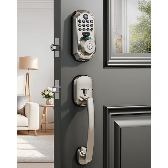 LNDU D289 Zinc Alloy Silver Home Security Electronic Lock