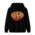 LNFAUEAPRINT Apple Pie in Red Dish New Year Graphic Hoodie, Black ...