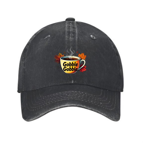 LNFAUEAPRINT Autumn Coffee Cup with Gobble Baseball Cap, Adjustable Dad Hat
