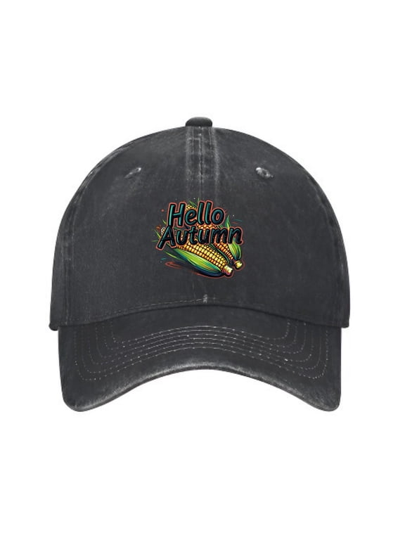 Autumn Corn Baseball Cap, Washed Cotton Adjustable Dad Hat