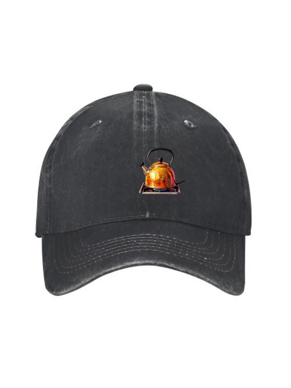 Autumn Tea Kettle Baseball Cap, Washed Cotton Dad Hat