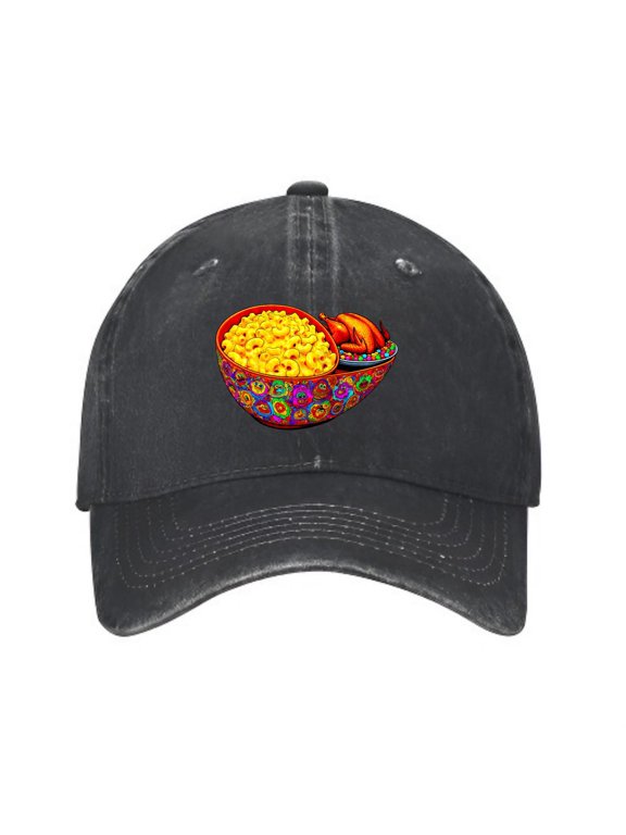 Baked Mac and Cheese Baseball Cap, Washed Cotton Dad Hat