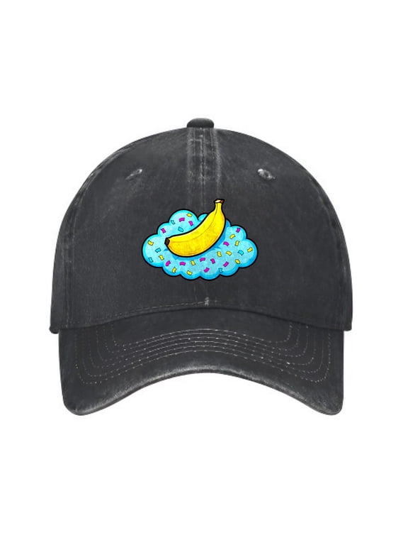 Banana Peel Cloud Confetti Baseball Cap, Washed Cotton Dad Hat