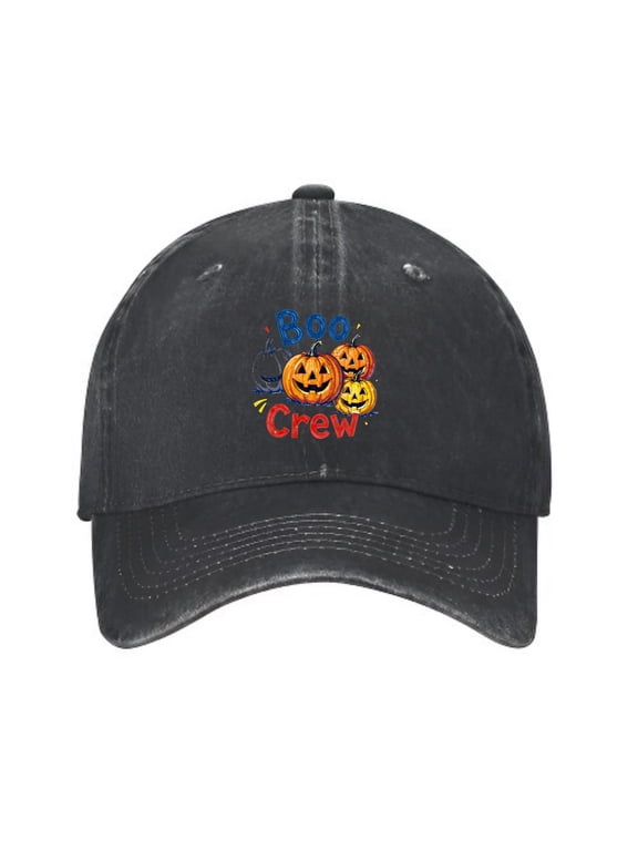 Boo Crew Baseball Cap, Washed Cotton Adjustable Dad Hat