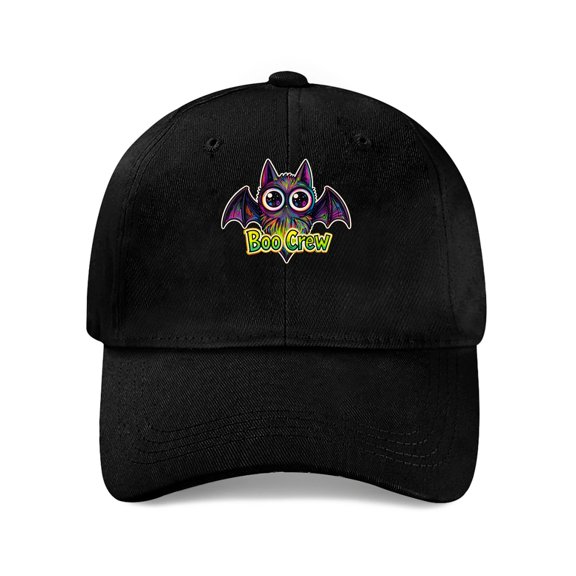 LNFAUEAPRINT Boo Crew Vampire Bat Baseball Cap, Cotton Twill Dad Hat
