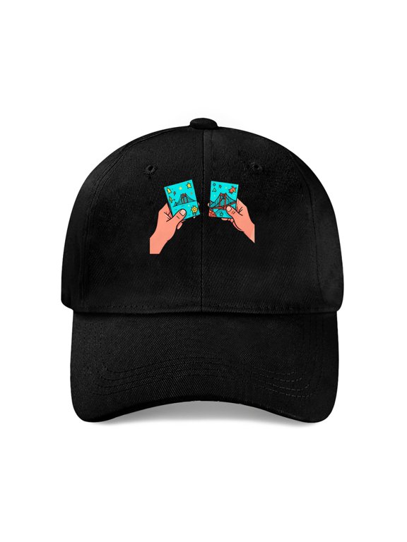 Bridge Players Holding New Baseball Cap, Cotton Twill Dad Hat