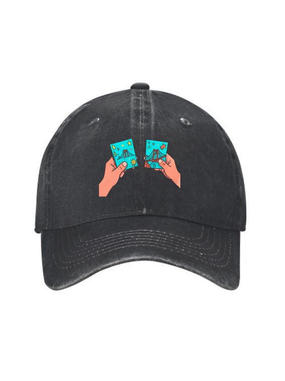 Bridge Players Holding New Baseball Cap, Washed Cotton Dad Hat