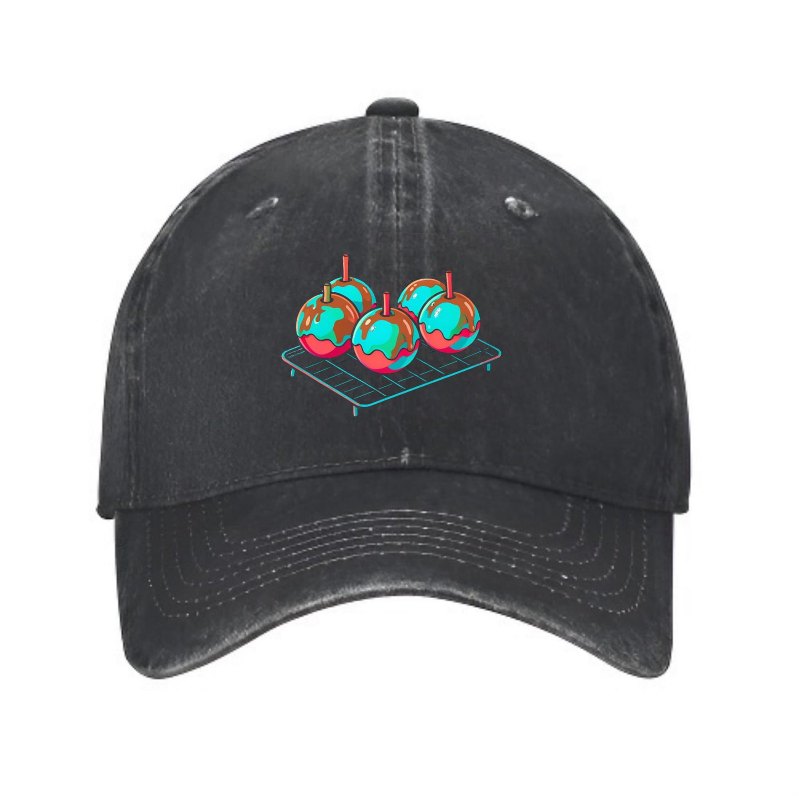 LNFAUEAPRINT Candy Apples Cooling Rack Baseball Cap, Washed Cotton Dad ...
