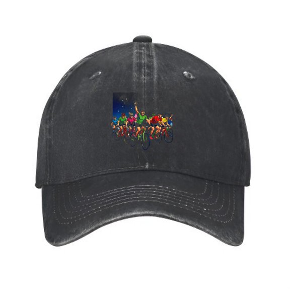 LNFAUEAPRINT Cycling Night Race Baseball Cap, Washed Cotton Dad Hat