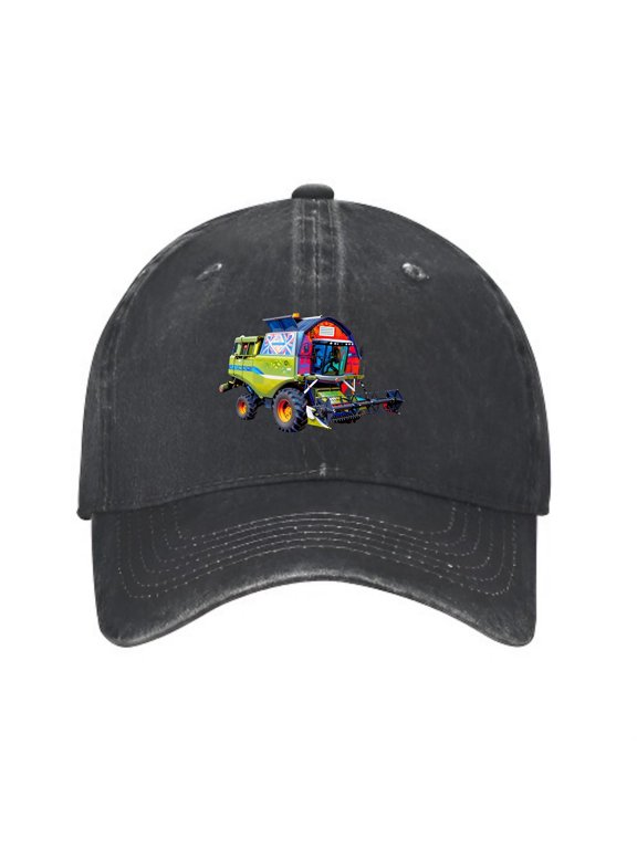 Combine Harvester with Barn Baseball Cap, Adjustable Dad Hat