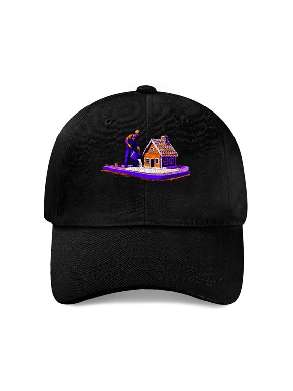 Construction Worker Pouring Baseball Cap, Cotton Twill Dad Hat