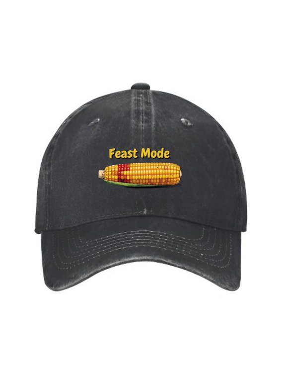 Corn on the Cob Feast Mode Baseball Cap, Washed Cotton Dad Hat