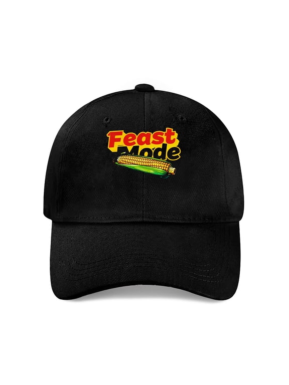 Corn on the Cob Feast Mode Baseball Cap, Cotton Twill Dad Hat