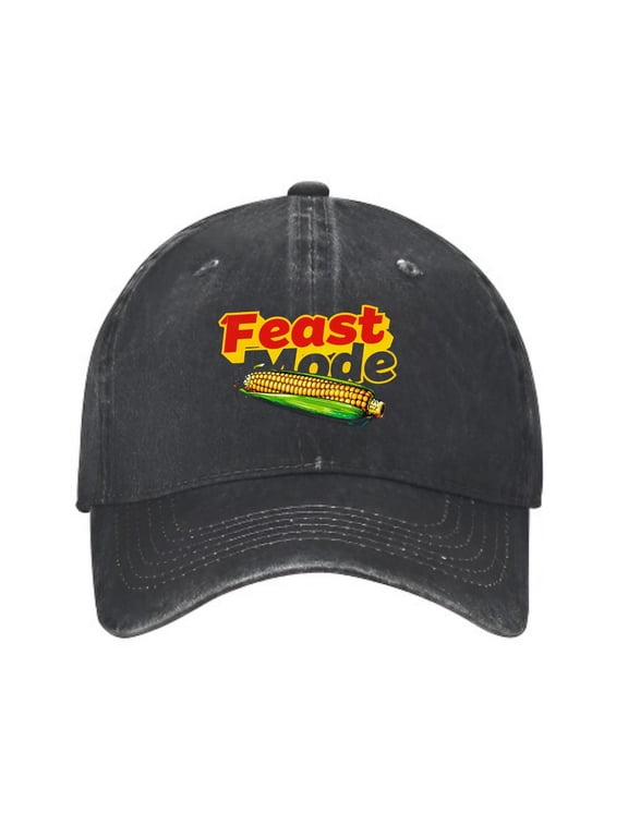Corn on the Cob Feast Mode Baseball Cap, Washed Cotton Dad Hat