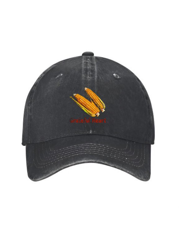 Corn on the Cob Grateful Baseball Cap, Washed Cotton Dad Hat