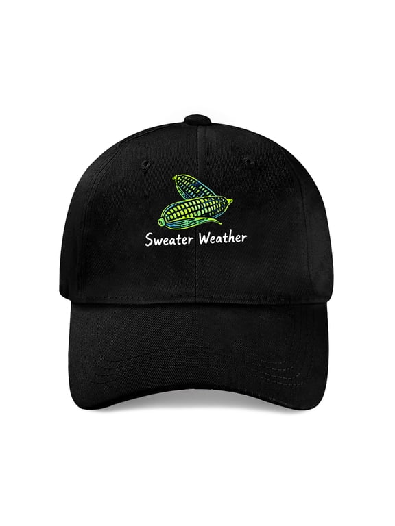 Corn on the Cob Sweater Baseball Cap, Cotton Twill Dad Hat